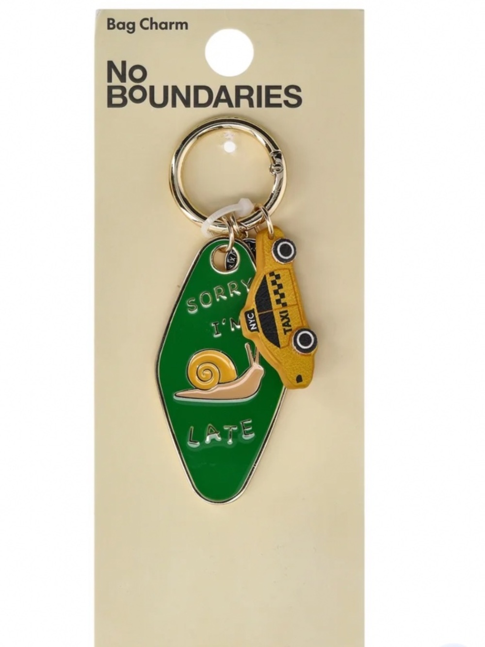 No Boundaries Women's Motel Key Bag Charm, Emerald Green